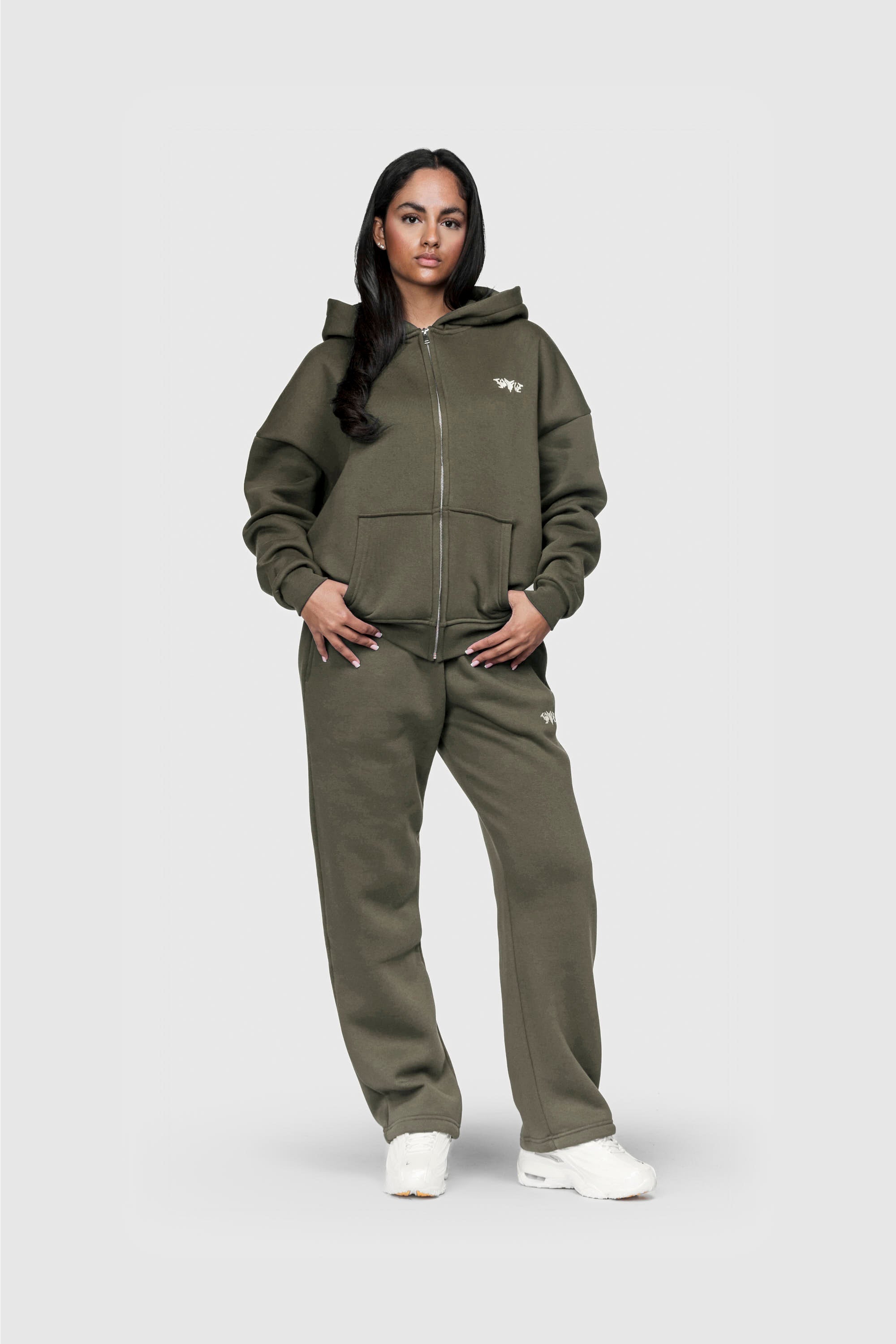 Basic Zipped Olive Set
