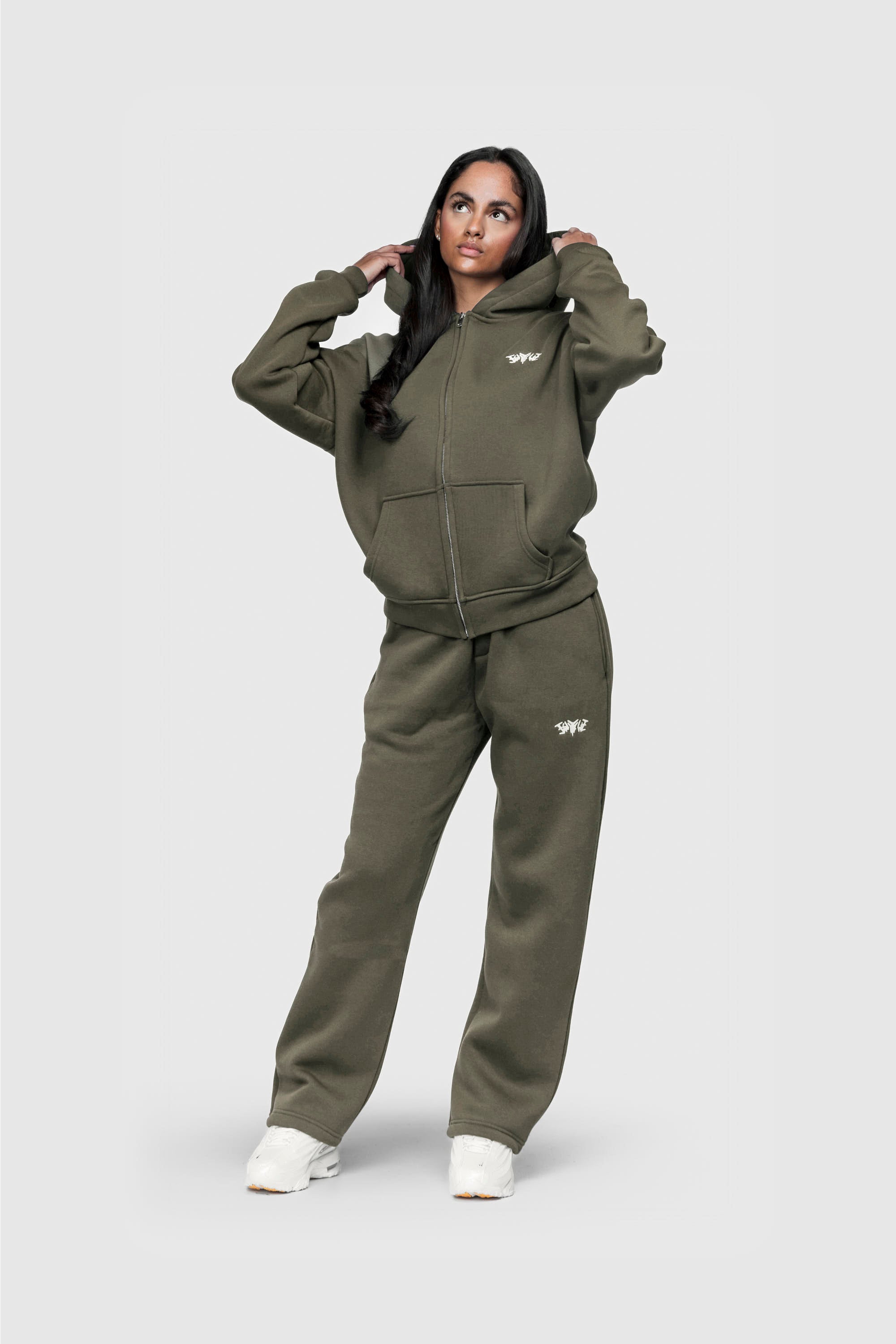 Basic Zipped Olive Set