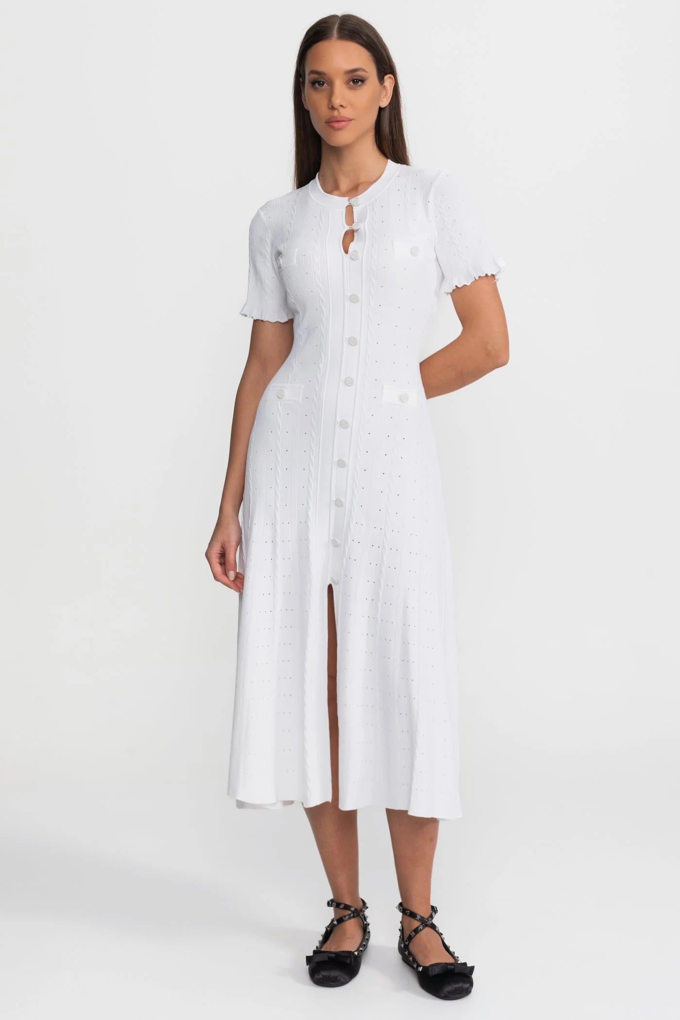 Celeste Button Midi Dress