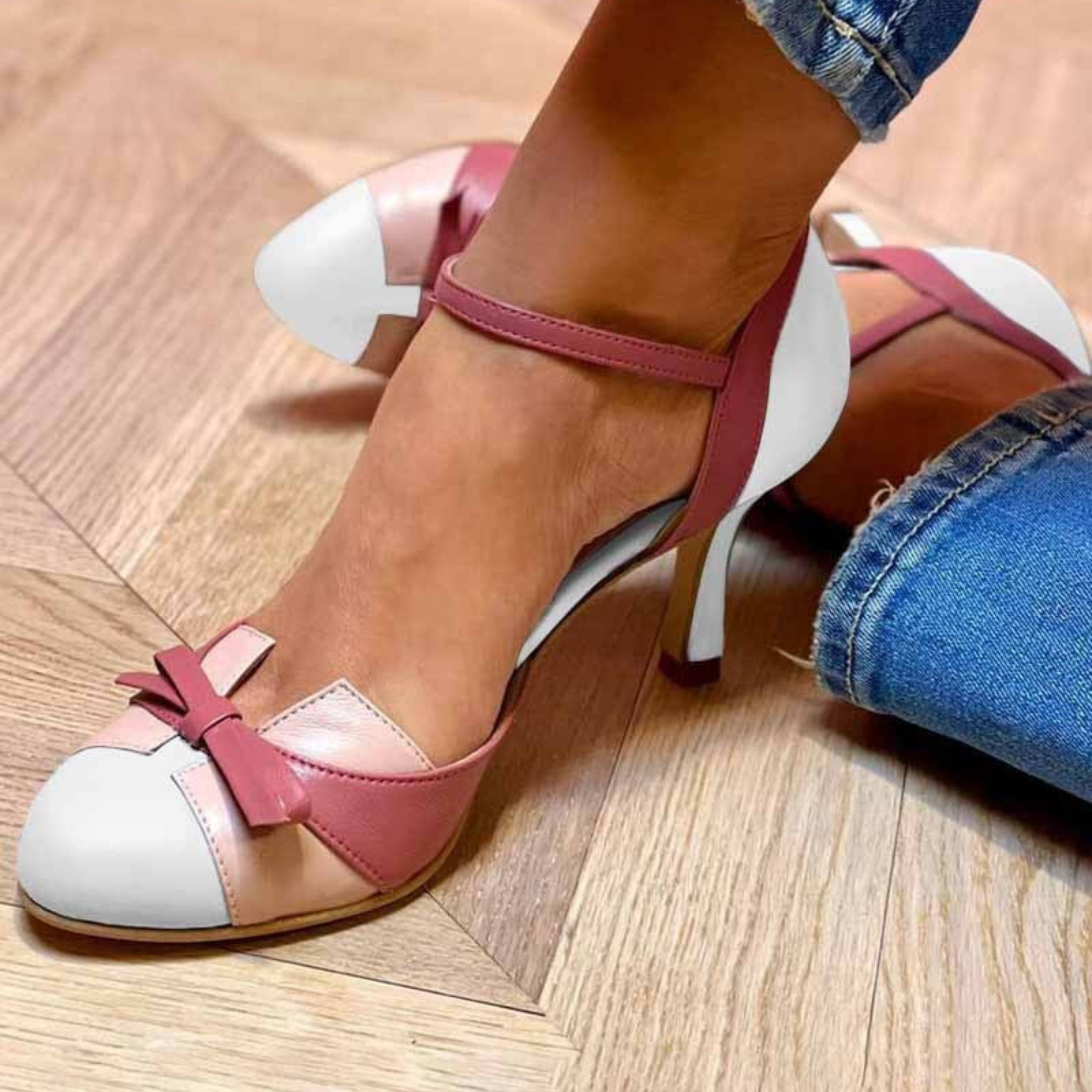 Scarpe con tacco a fiocco ortopediche