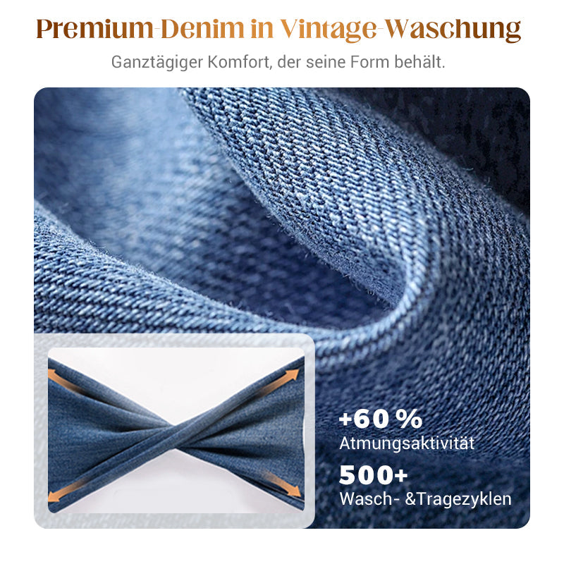 Jeans dritti corti da donna in stile retrò