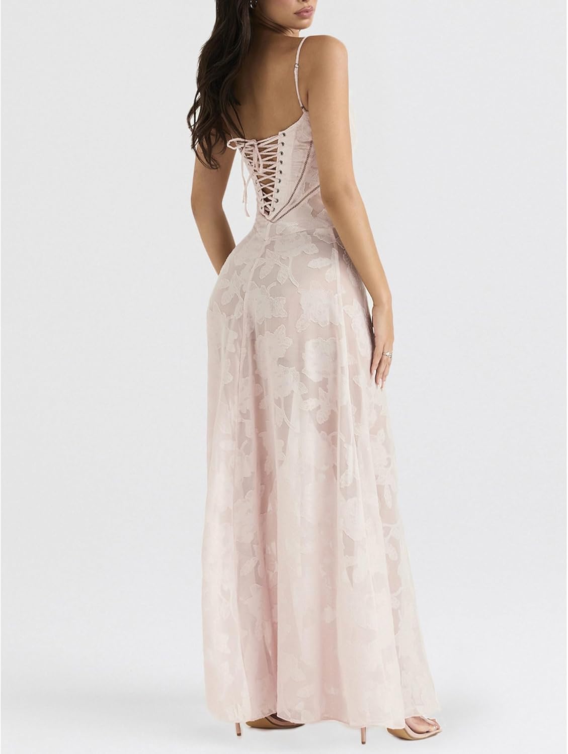 Ethereal Rose Satin Midi Dress