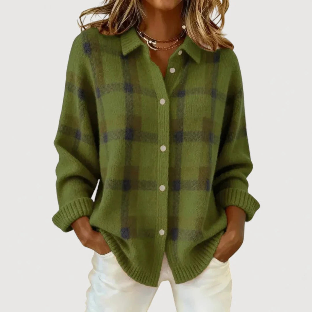 Matilde | Checked Knitted Cardigan