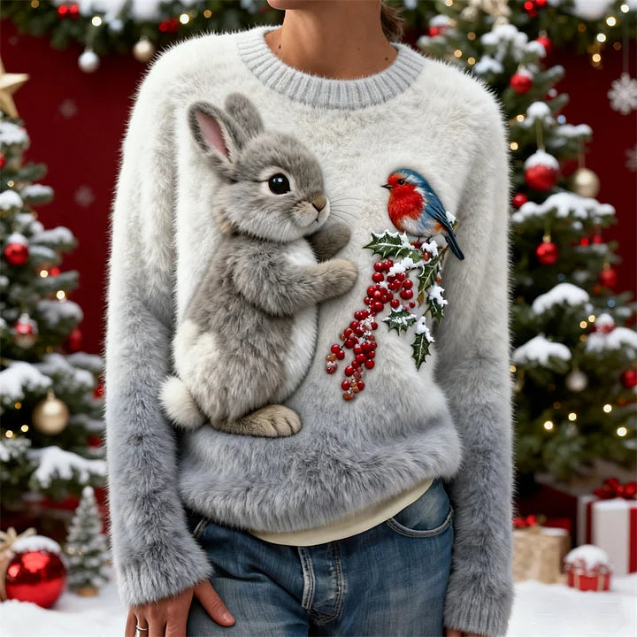Frosted Bunny Christmas Pullover