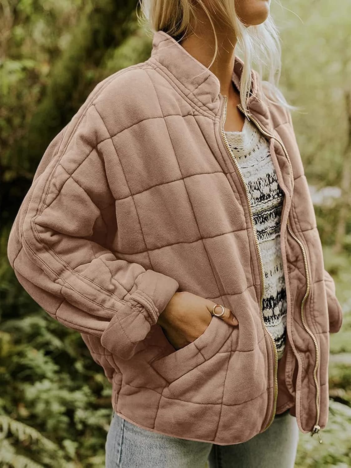 Oslo Quilted Bomber