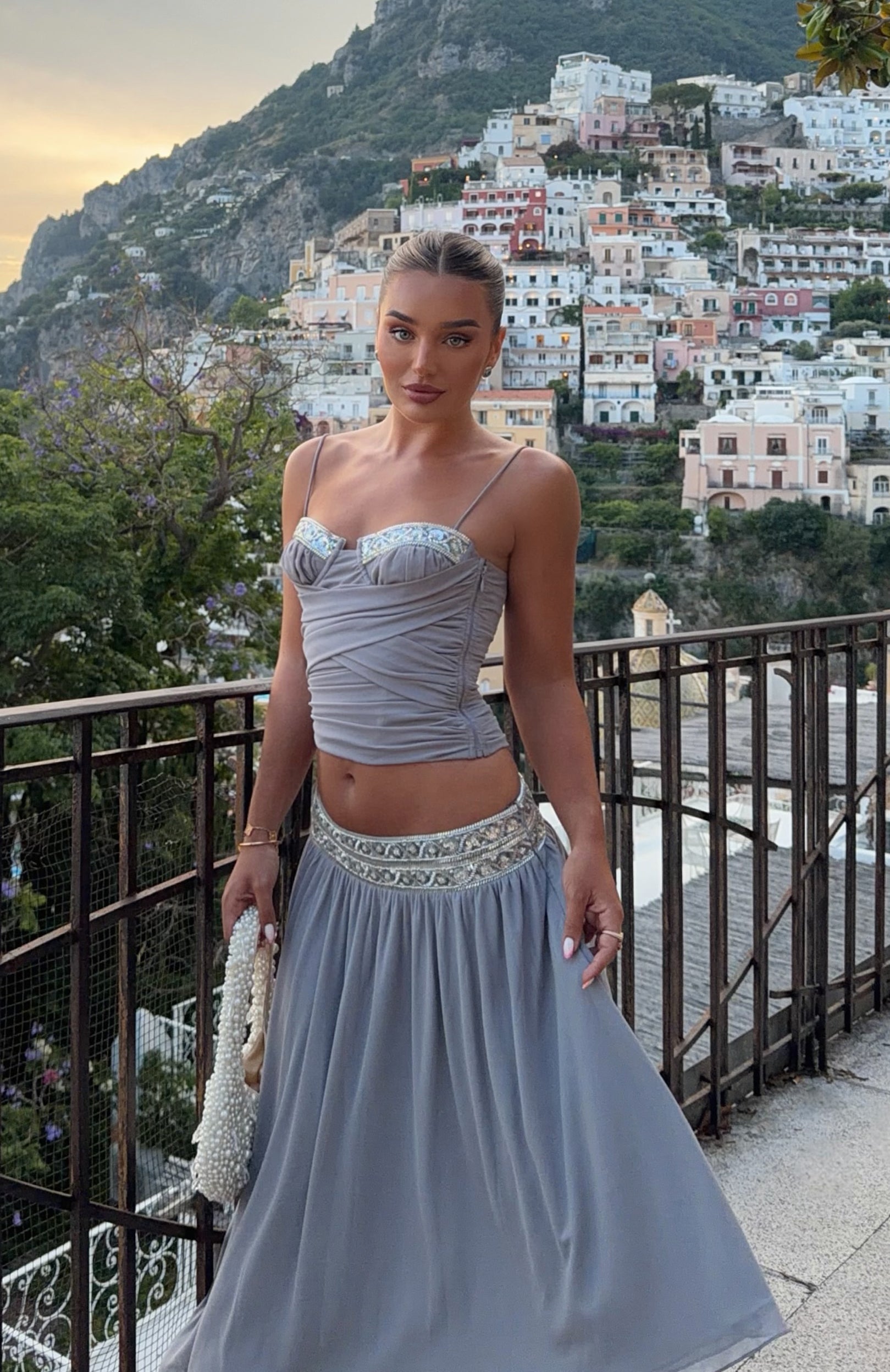 Dove Elegance Midi Skirt