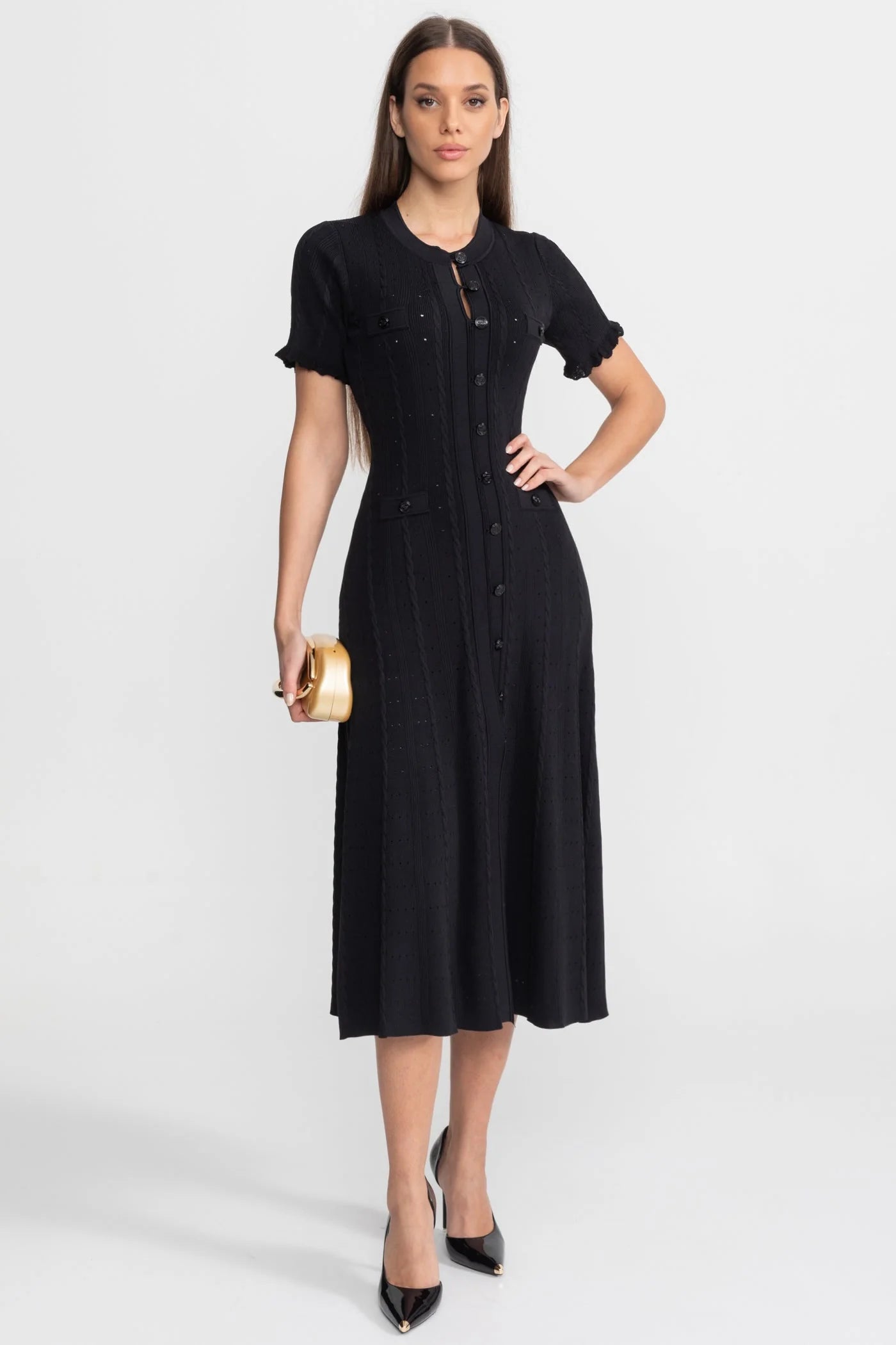 Celeste Button Midi Dress
