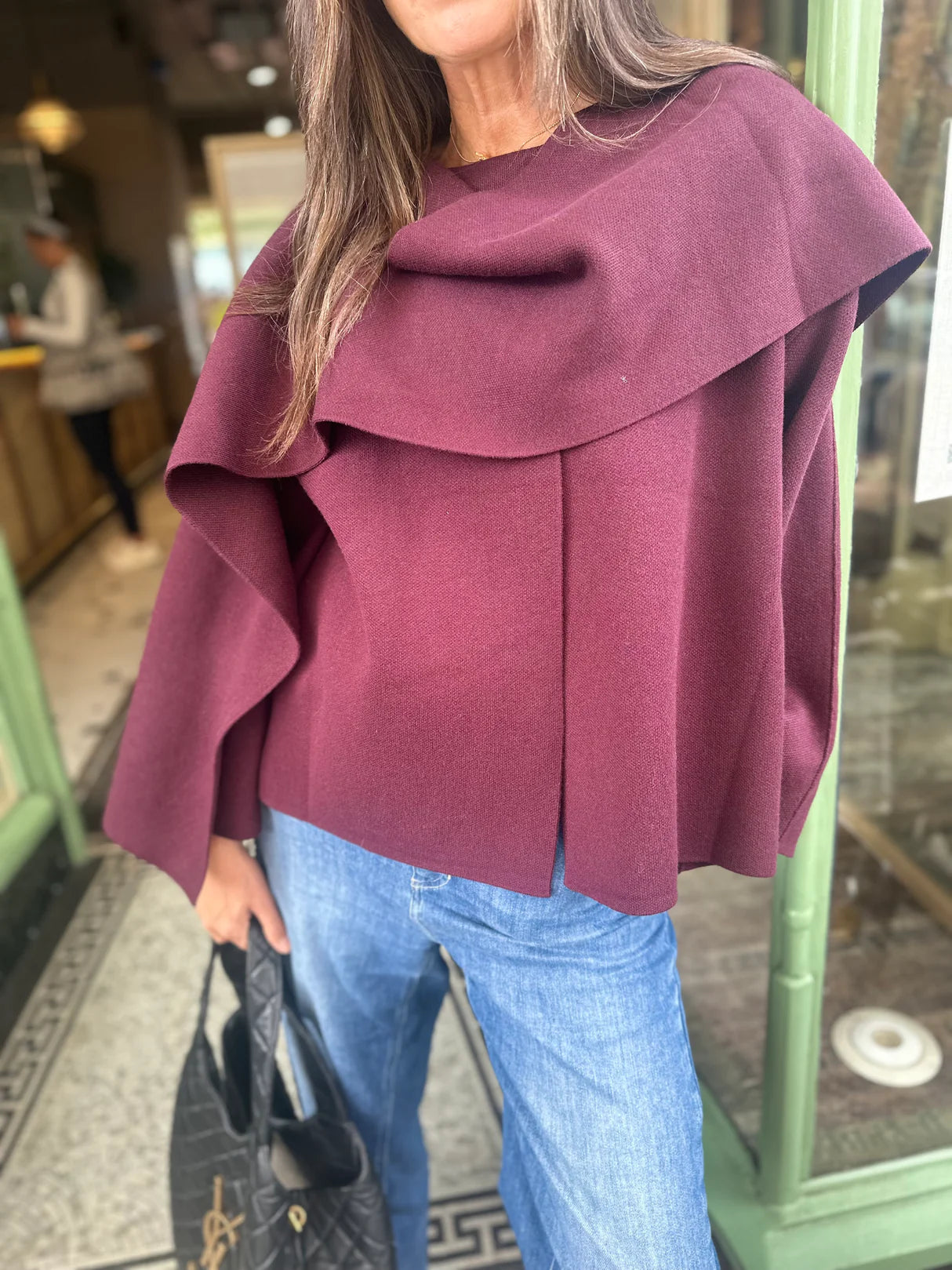 Wine Cape Coat