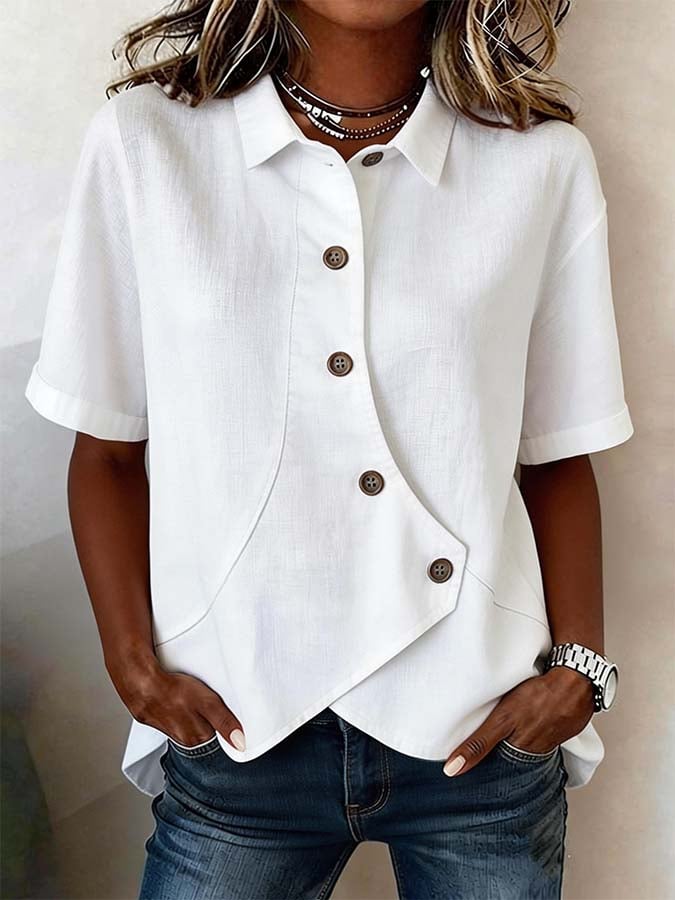 Monroe Chic Button Blouse