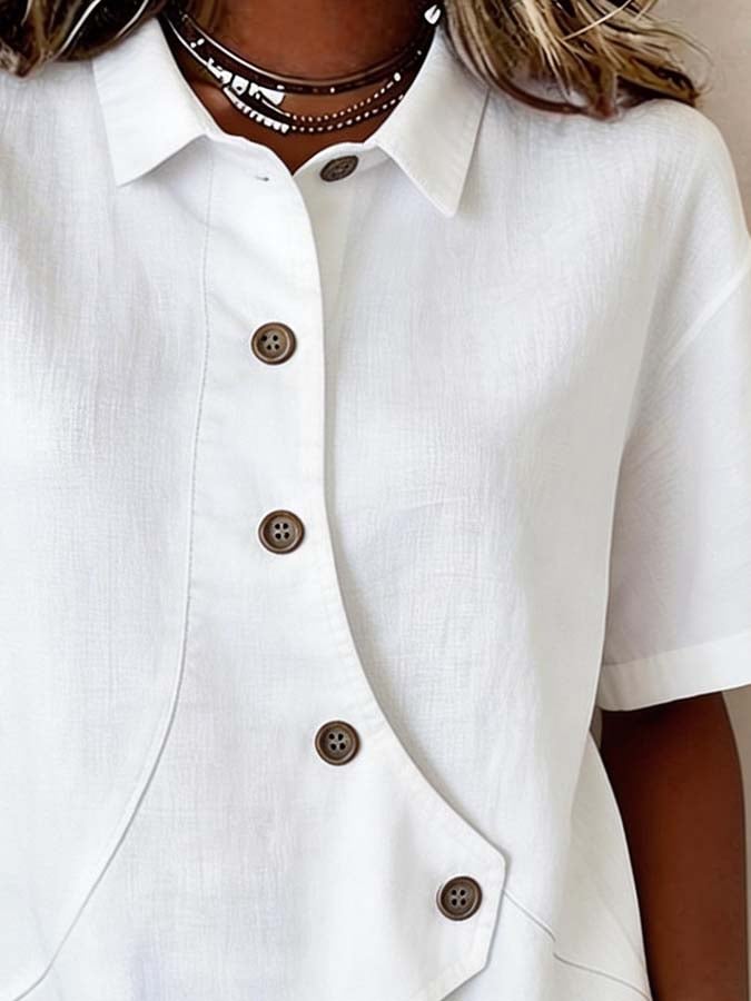 Monroe Chic Button Blouse