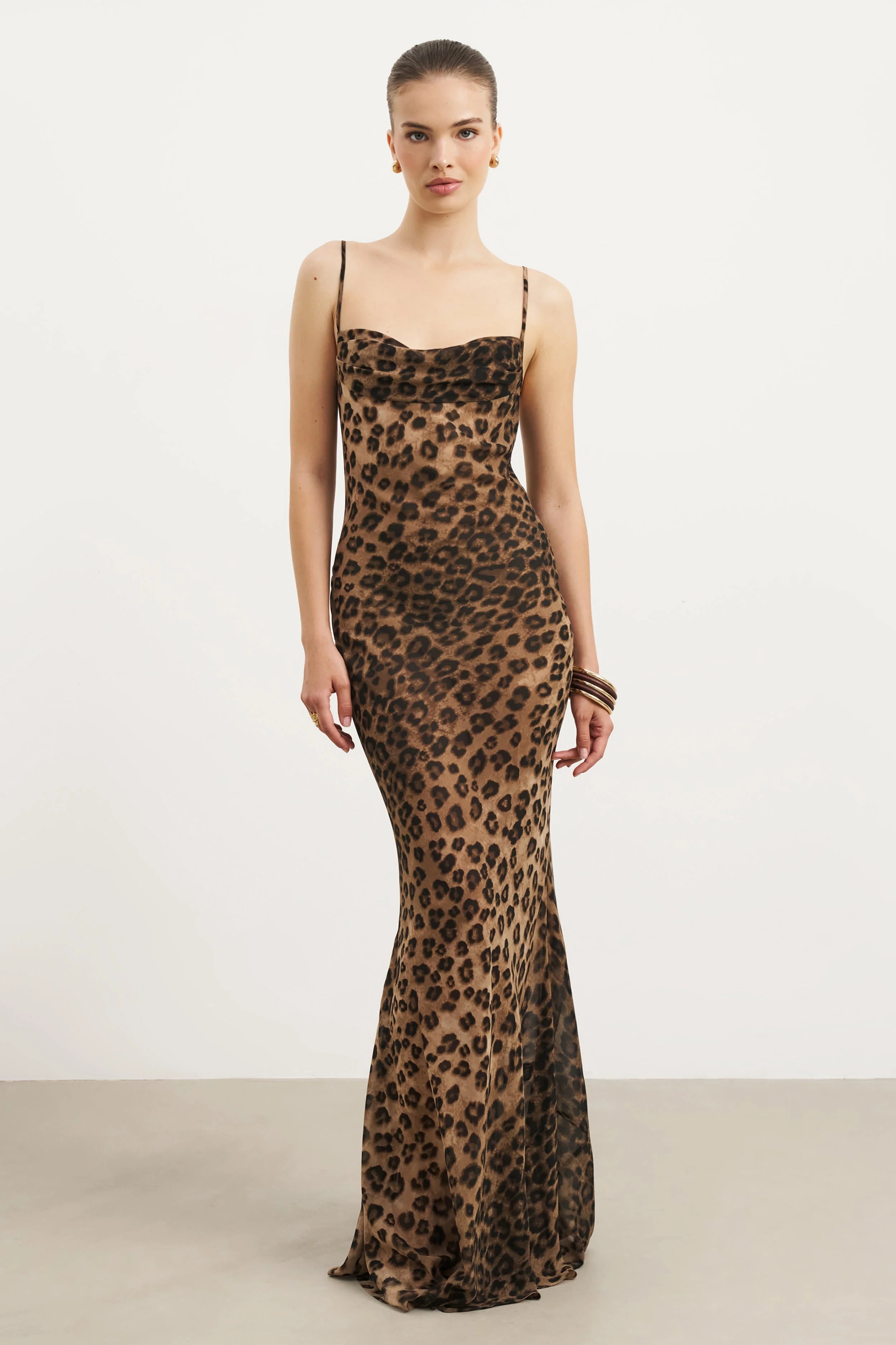 Maxi vestito leopardato
