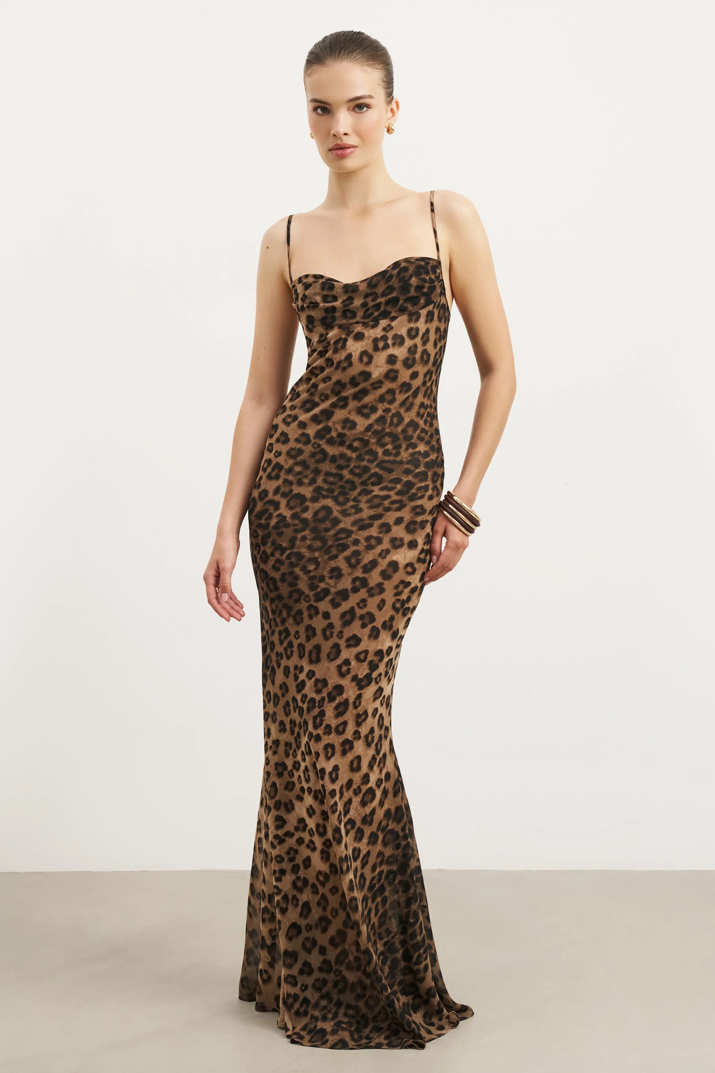 Maxi vestito leopardato
