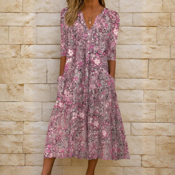 Erina | Elegant V-Neck Dress