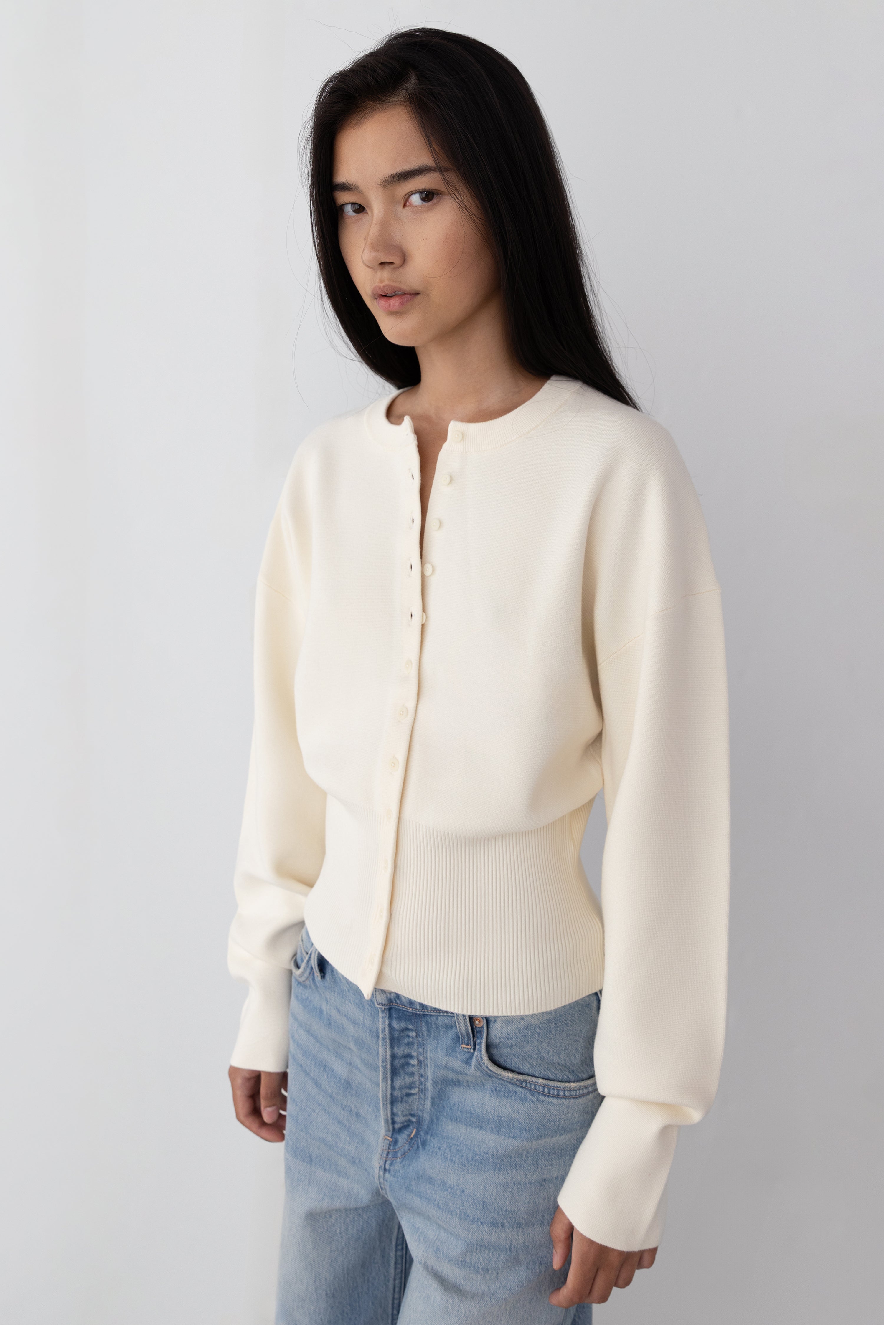 Waist Button Cardigan