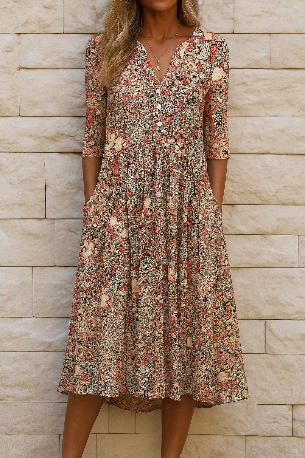 Erina | Elegant V-Neck Dress
