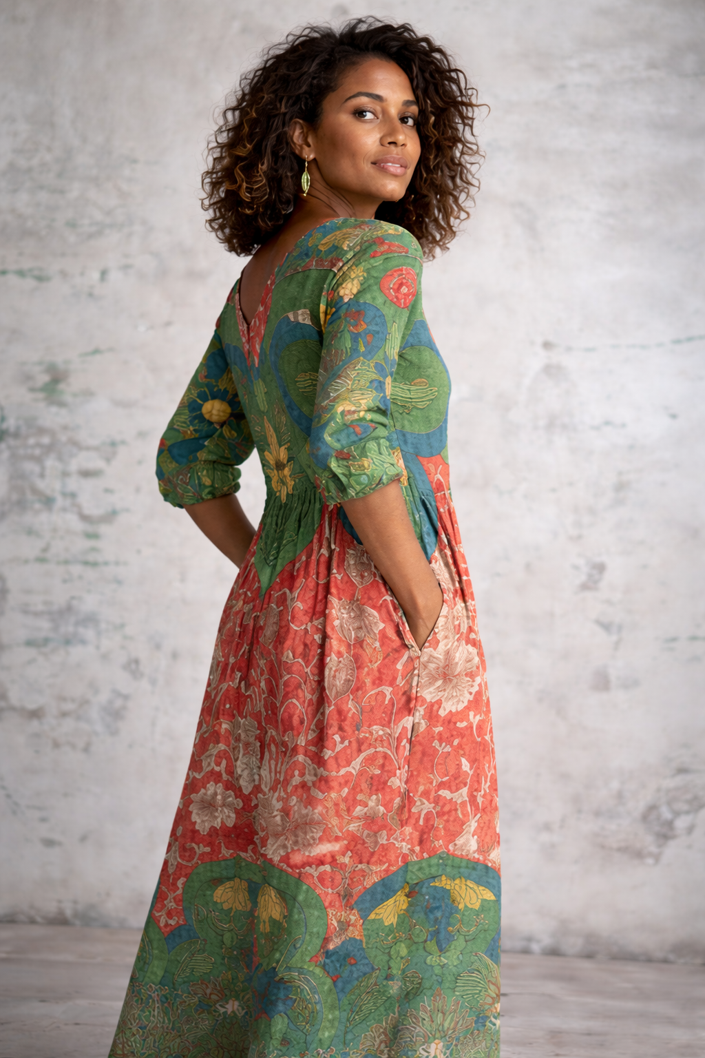 Vintage Floral Maxi Dress