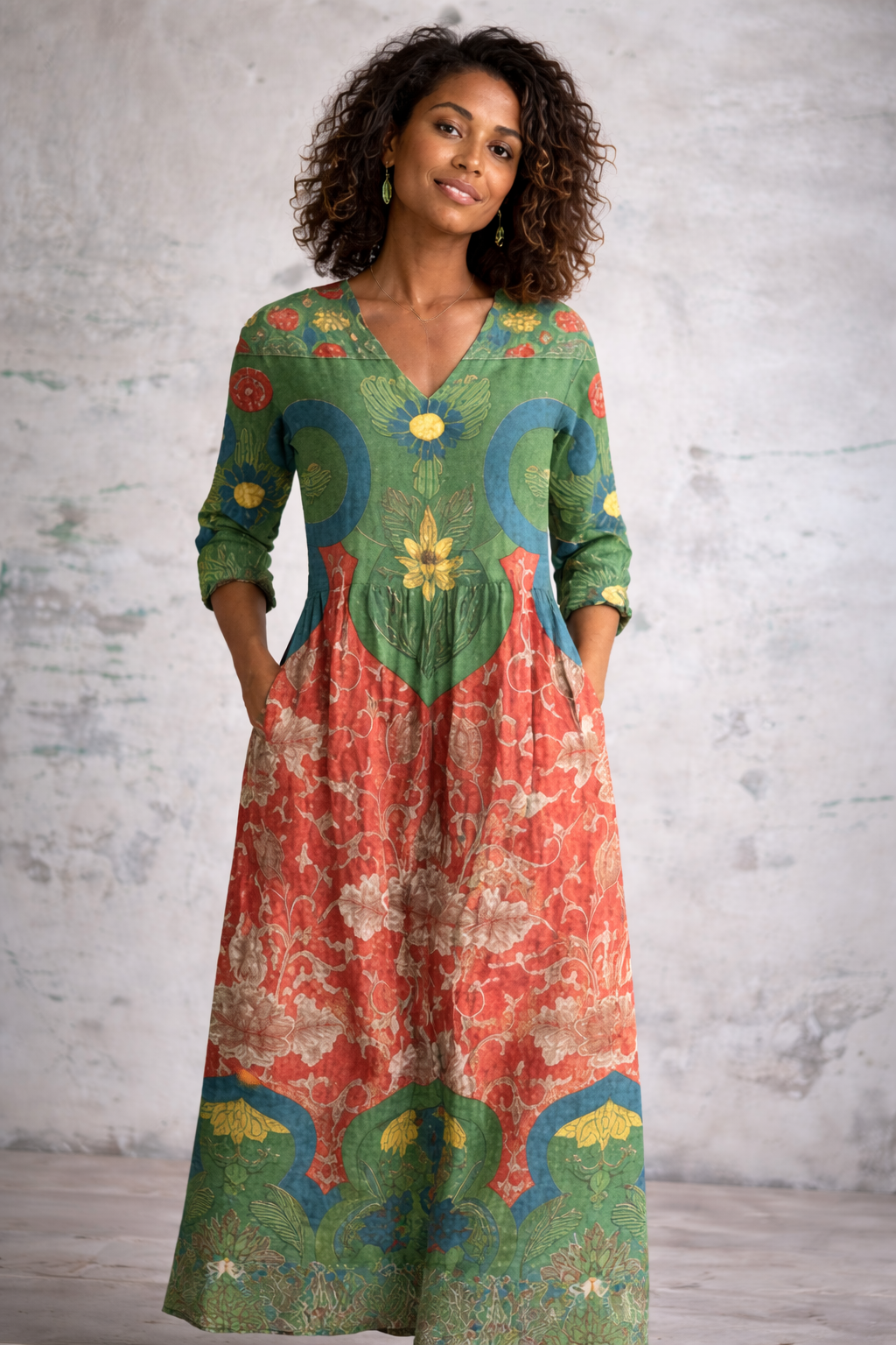 Vintage Floral Maxi Dress