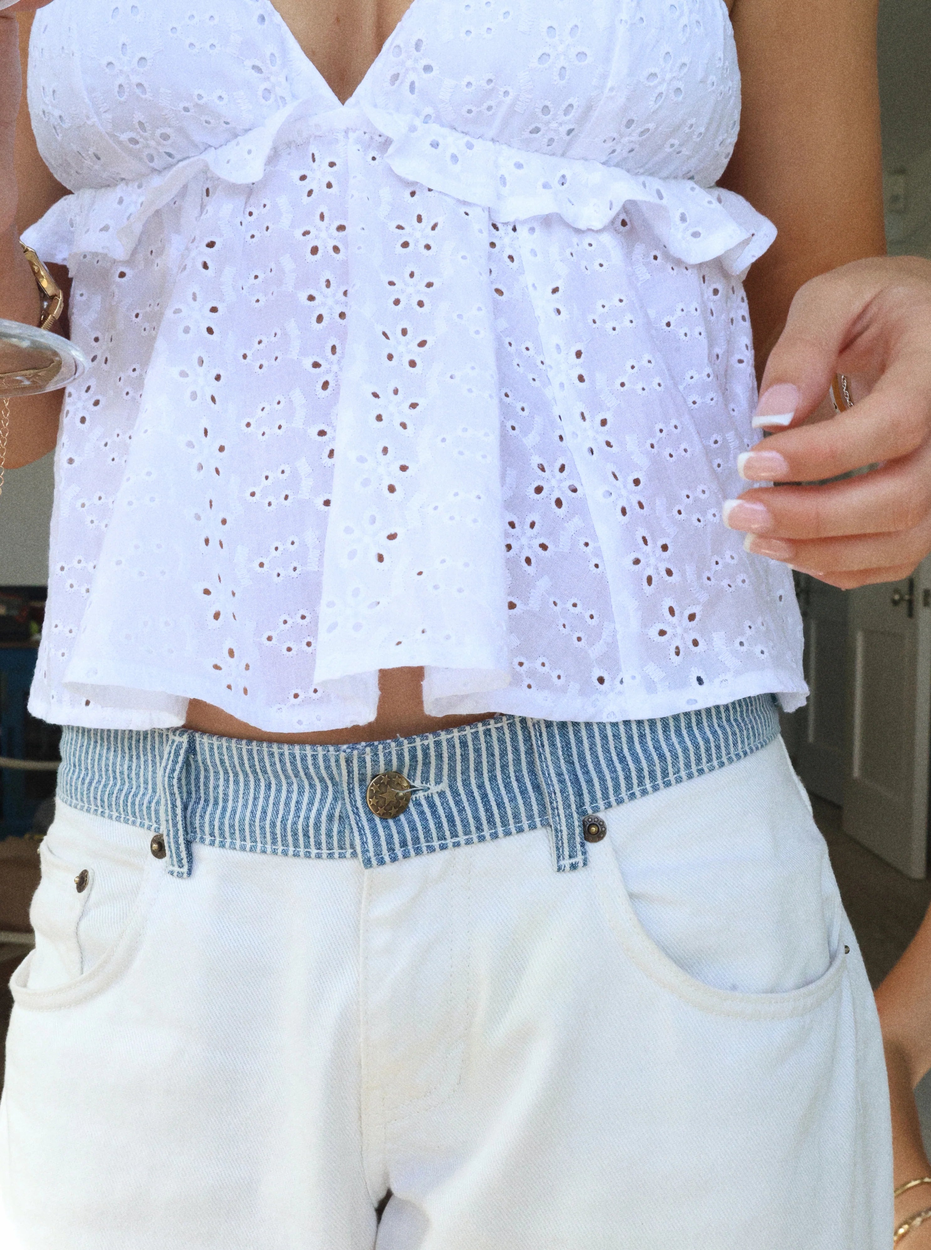 Serenity White Wide-Leg Pants