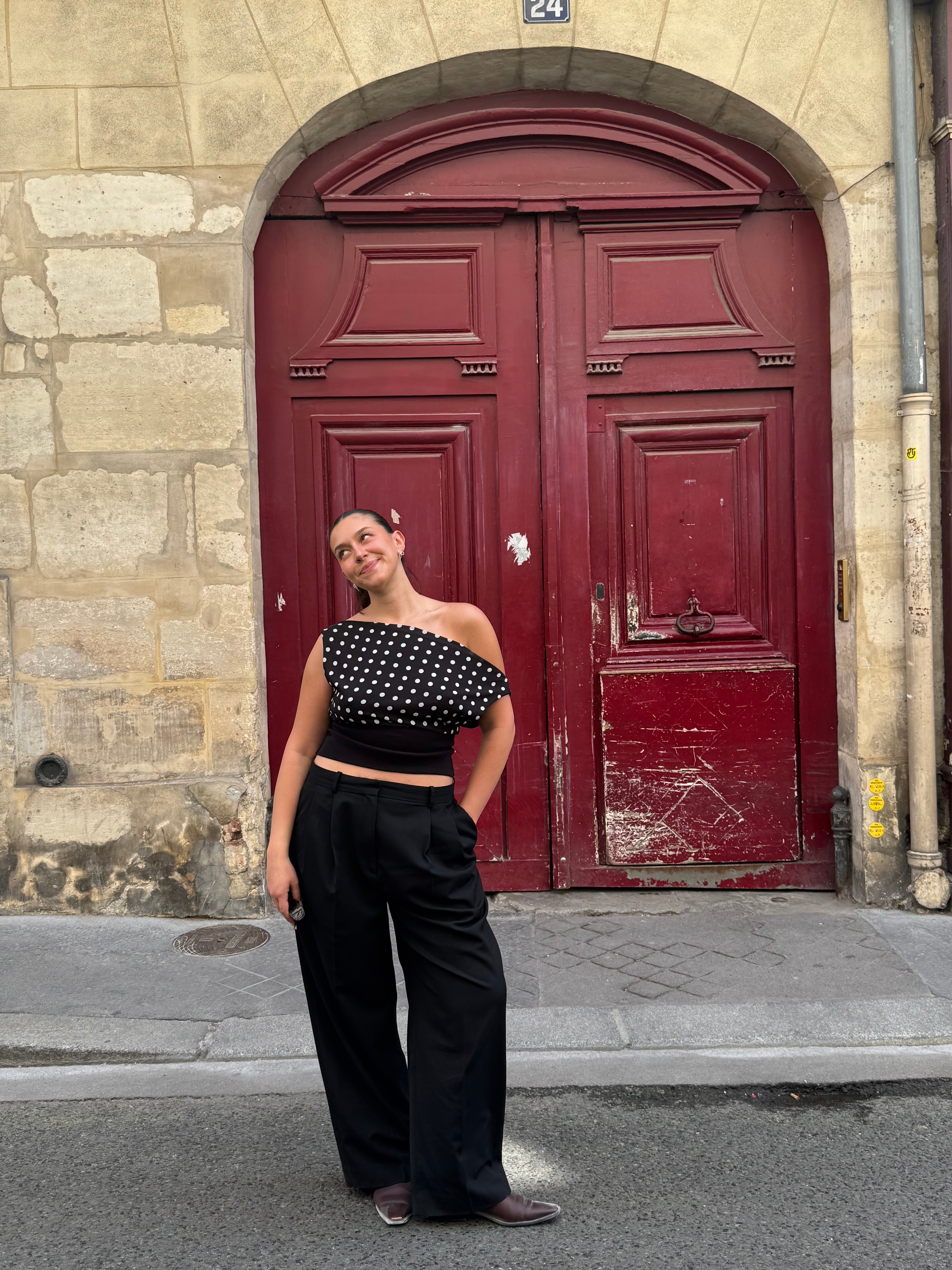 Dalmatin Polka Dot Top