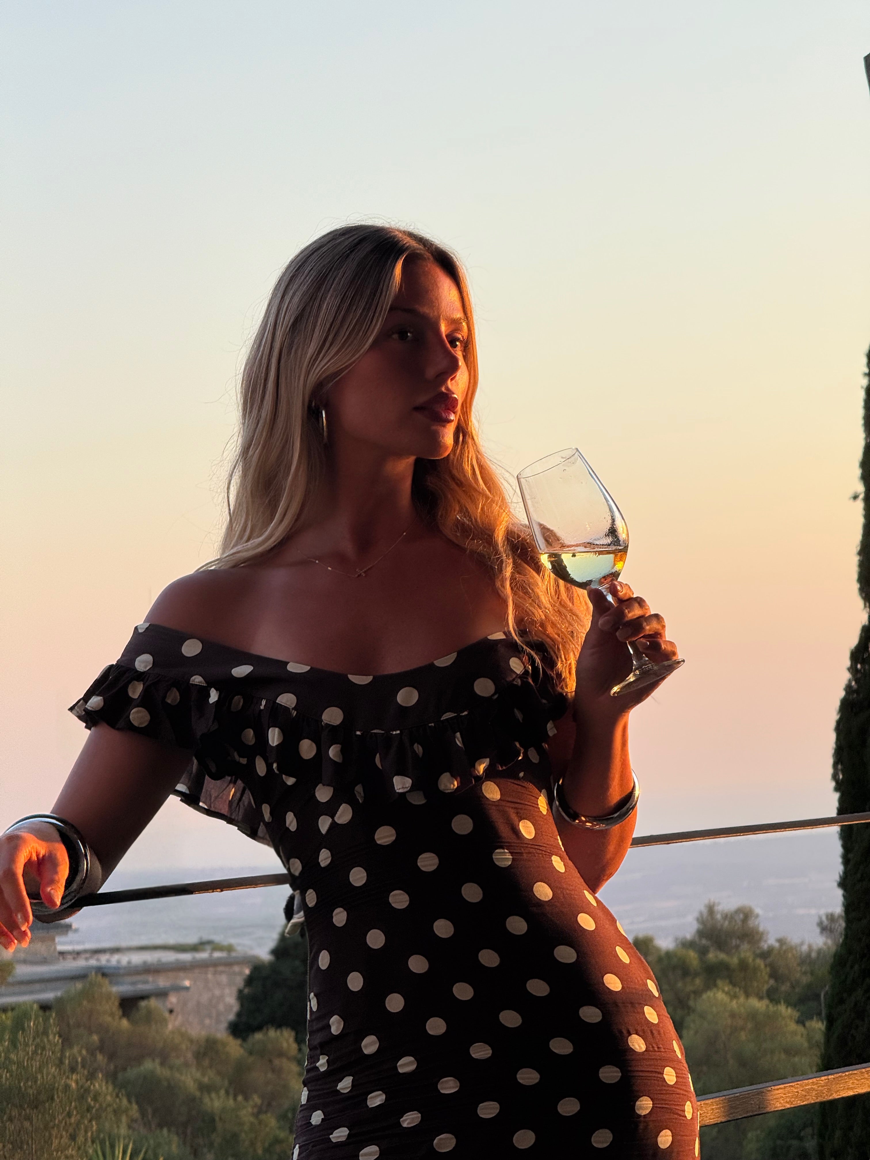 The Luna Brown Polka Dot Dress