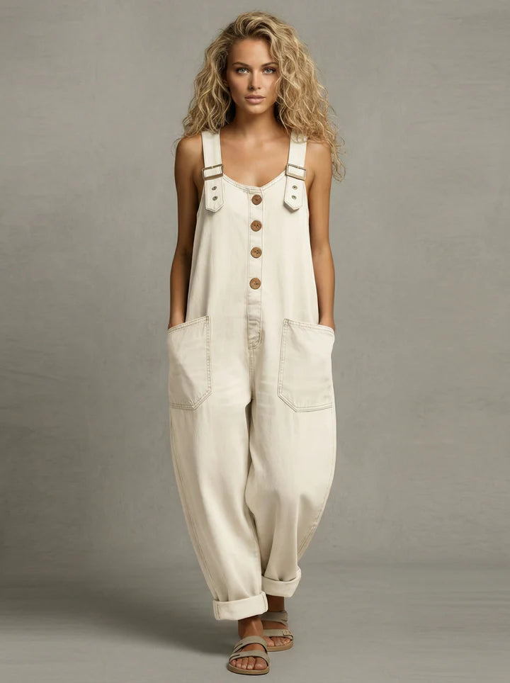 Denim Jumpsuit With Pockets