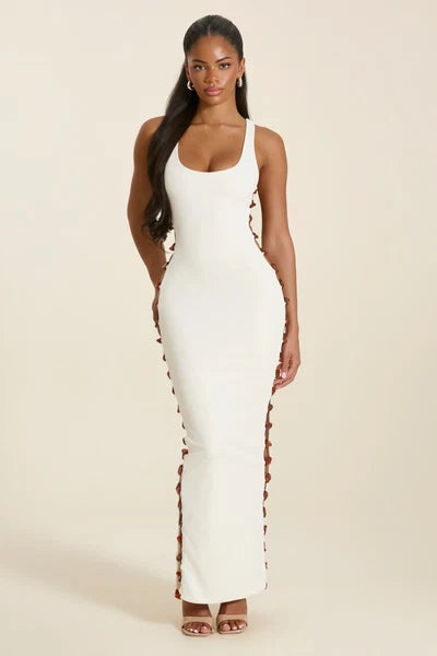 Aurelia Lace-Up Maxi Dress