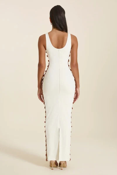 Aurelia Lace-Up Maxi Dress