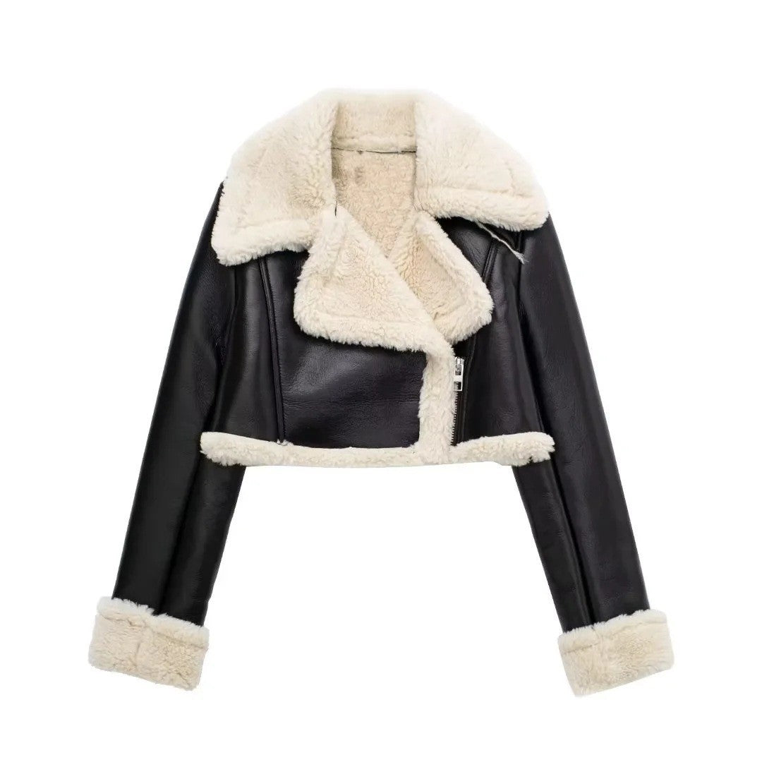 Black Teddy Aviator Jacket