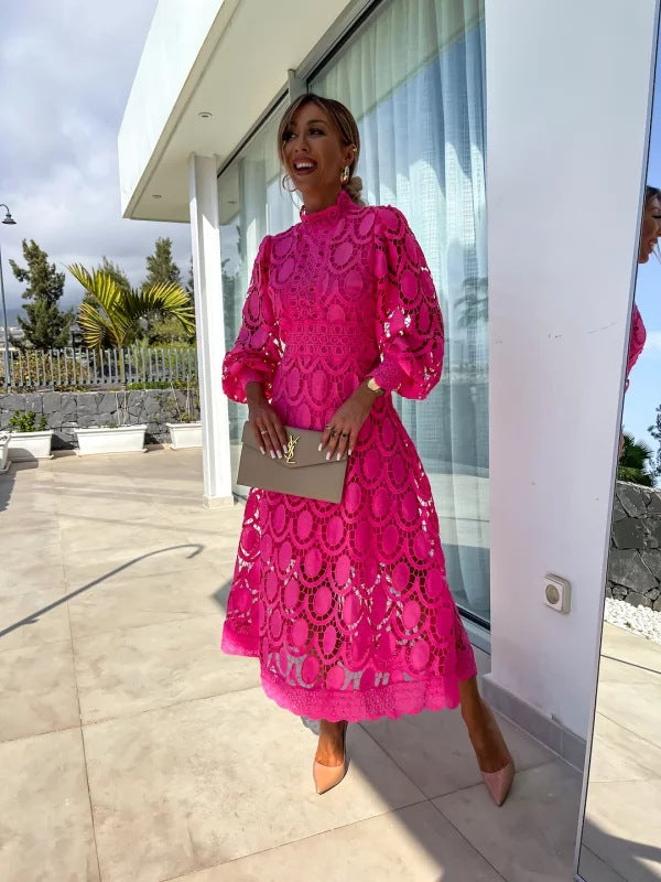 Ellen - Crimson Ember Dress