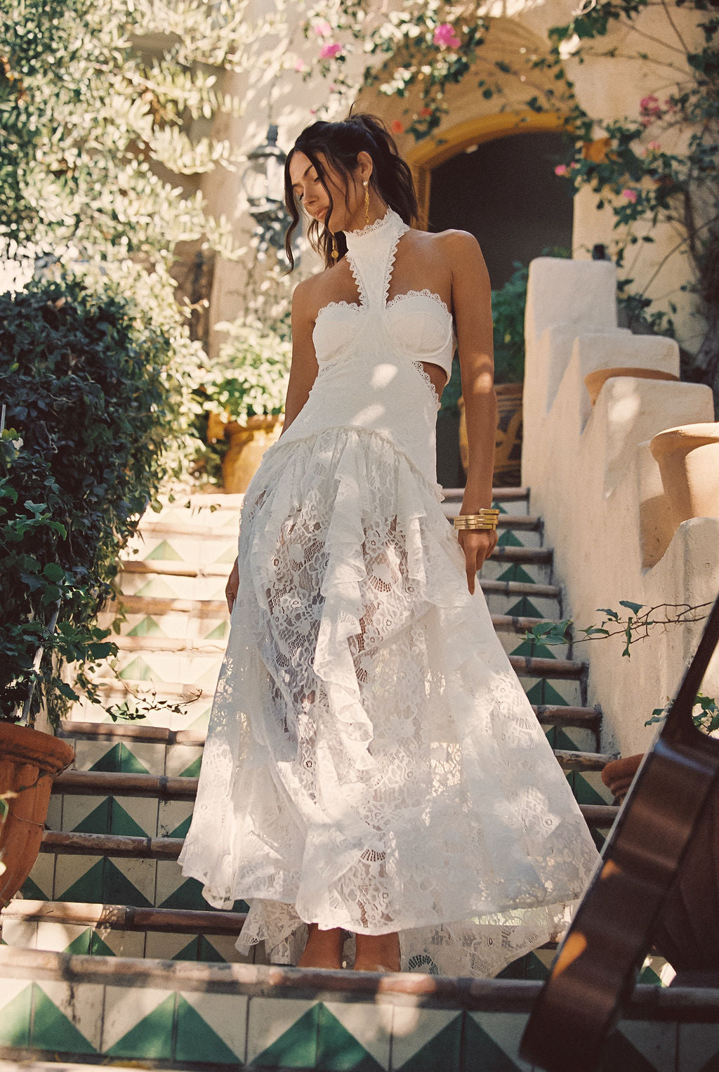 Abito Princesa in pizzo bianco