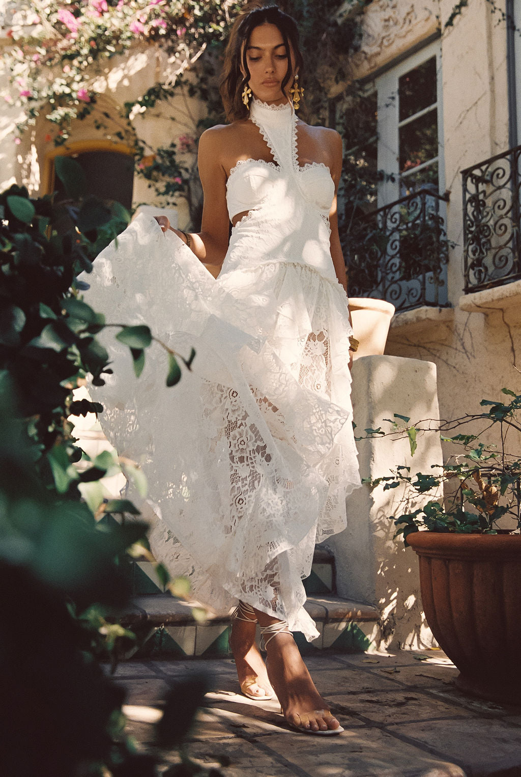 Abito Princesa in pizzo bianco