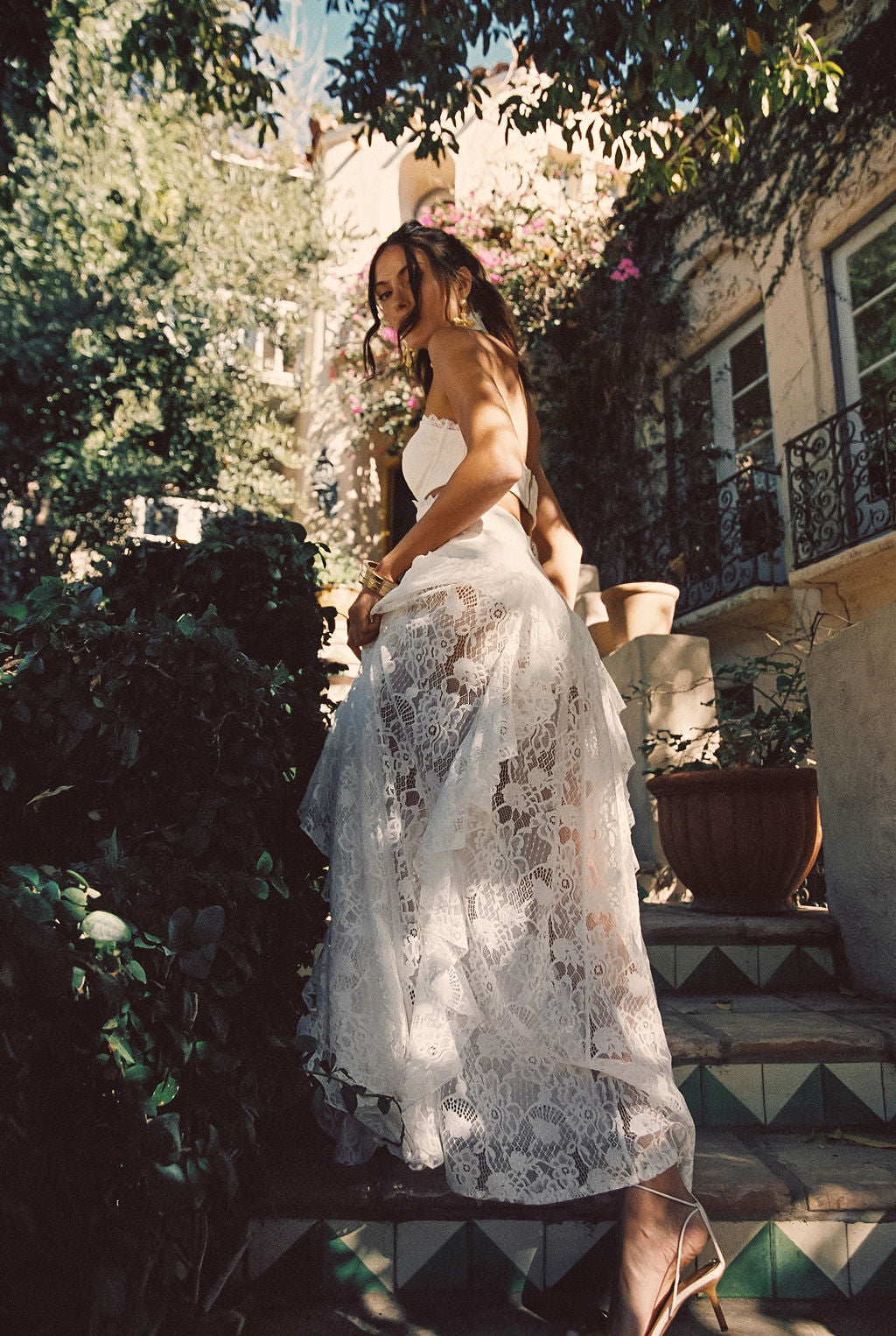 Abito Princesa in pizzo bianco