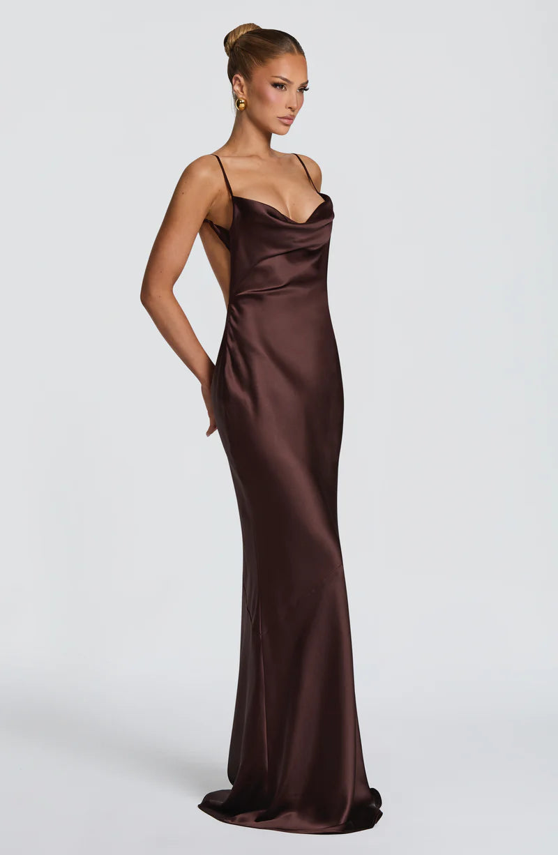 Celestia™ Satin Maxi Dress