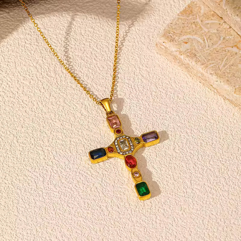 Radiant Cross Necklace
