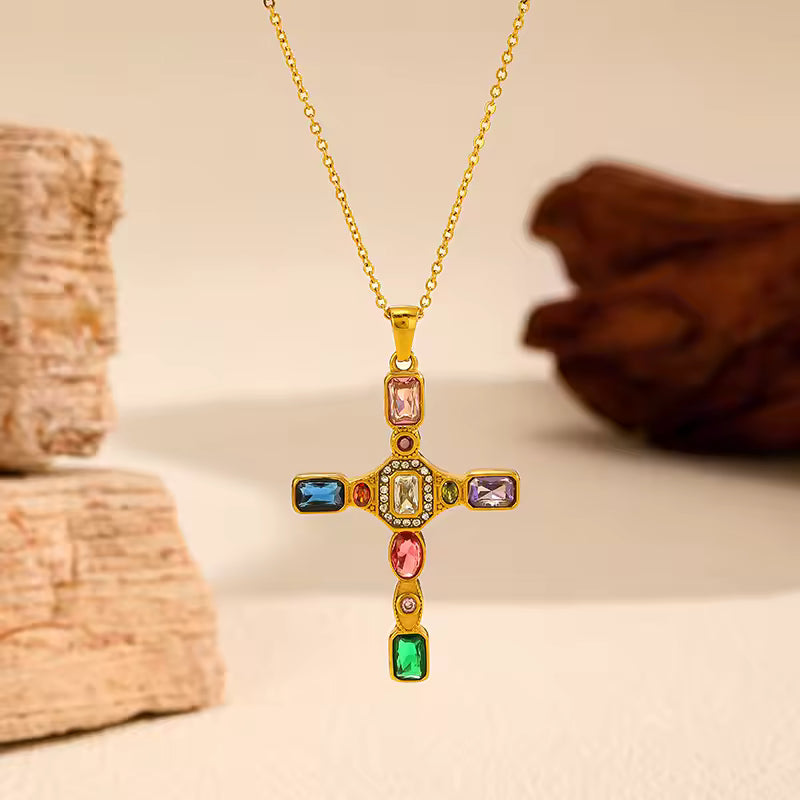 Radiant Cross Necklace