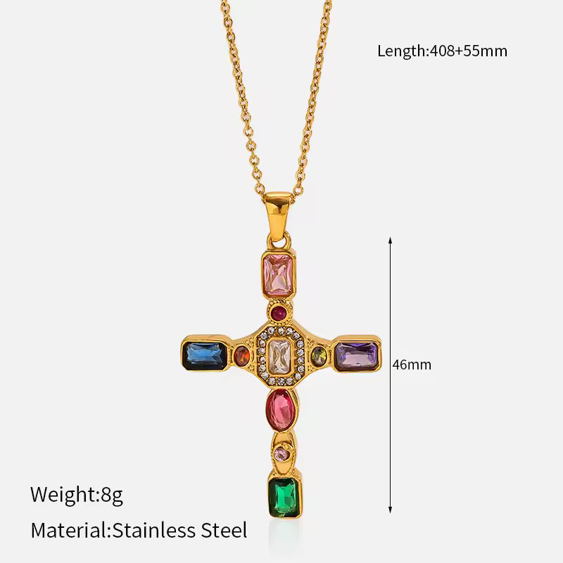 Radiant Cross Necklace