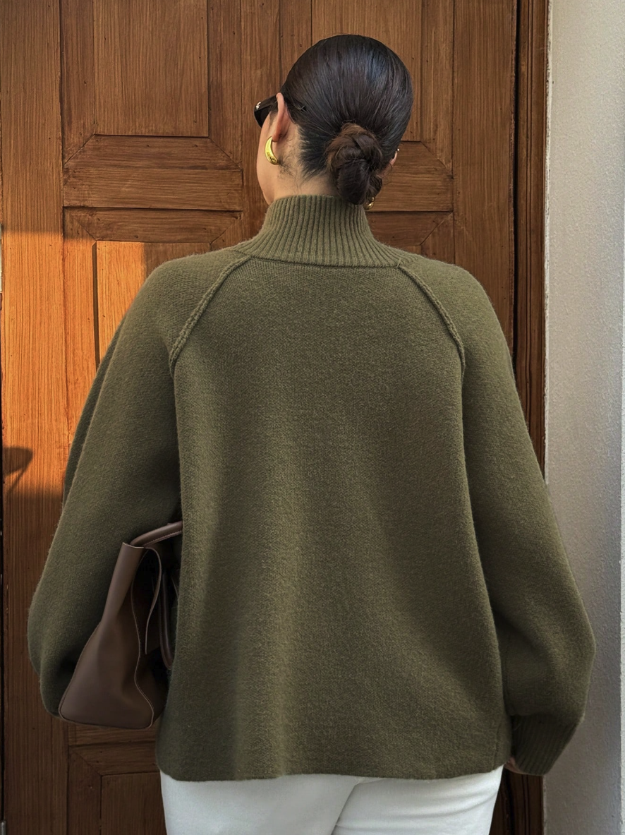 Olive Haven Zip Cardigan