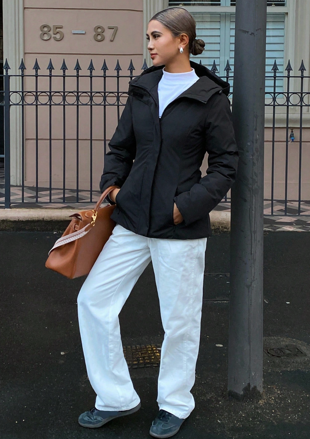 Black Hooded Puffer Jacket