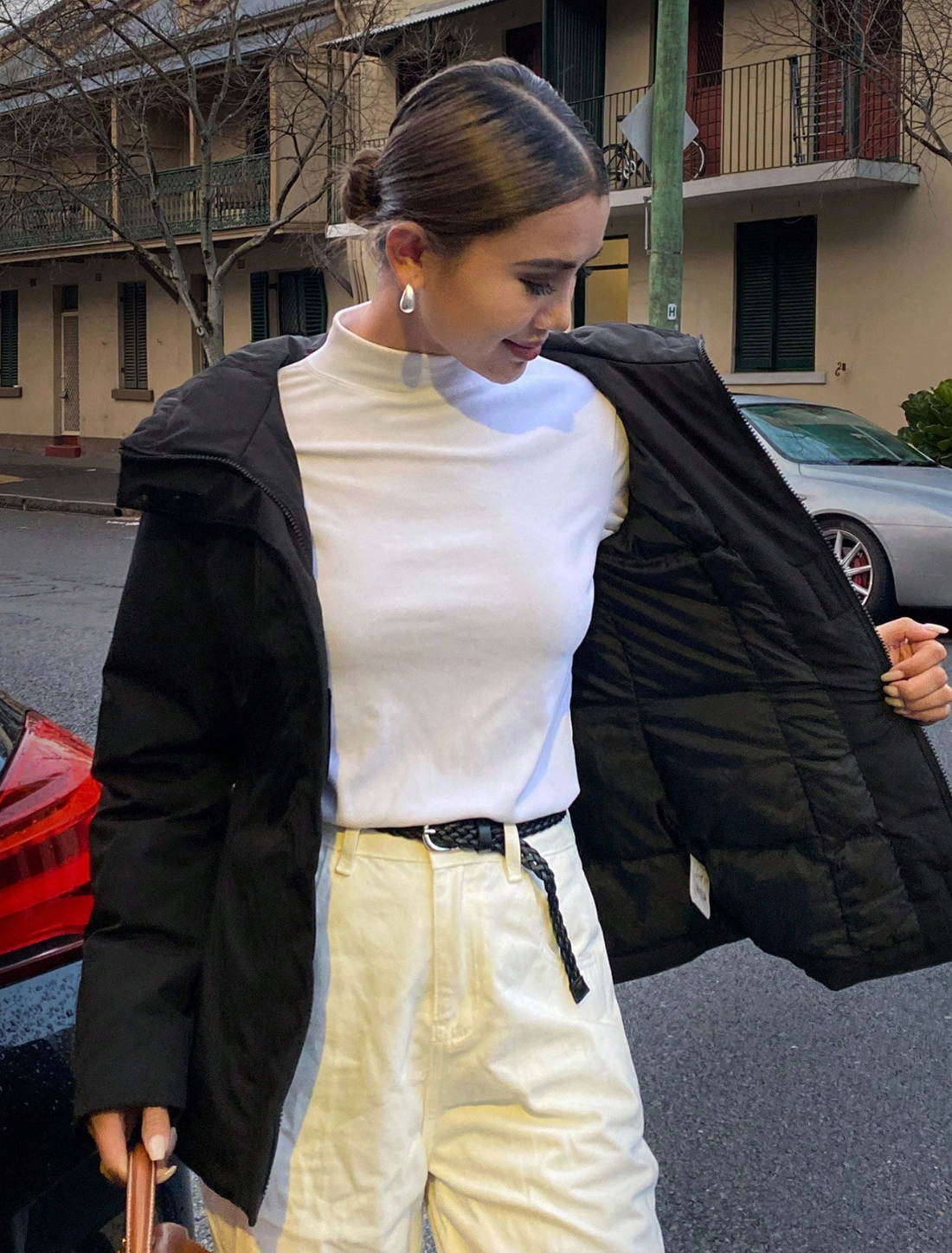 Black Hooded Puffer Jacket