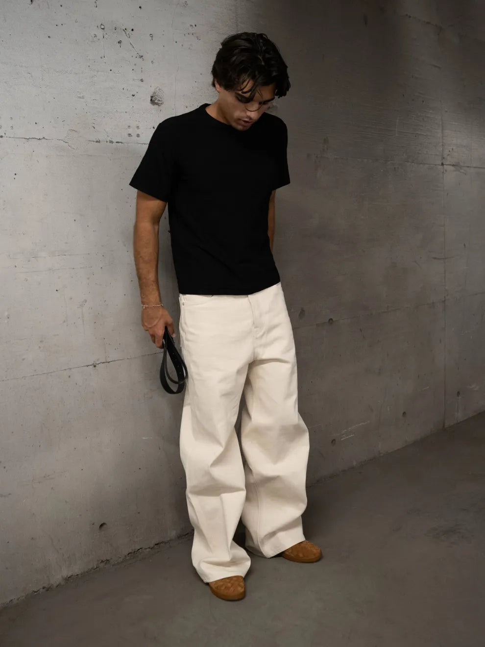 Wide Leg Raw Denim Jeans