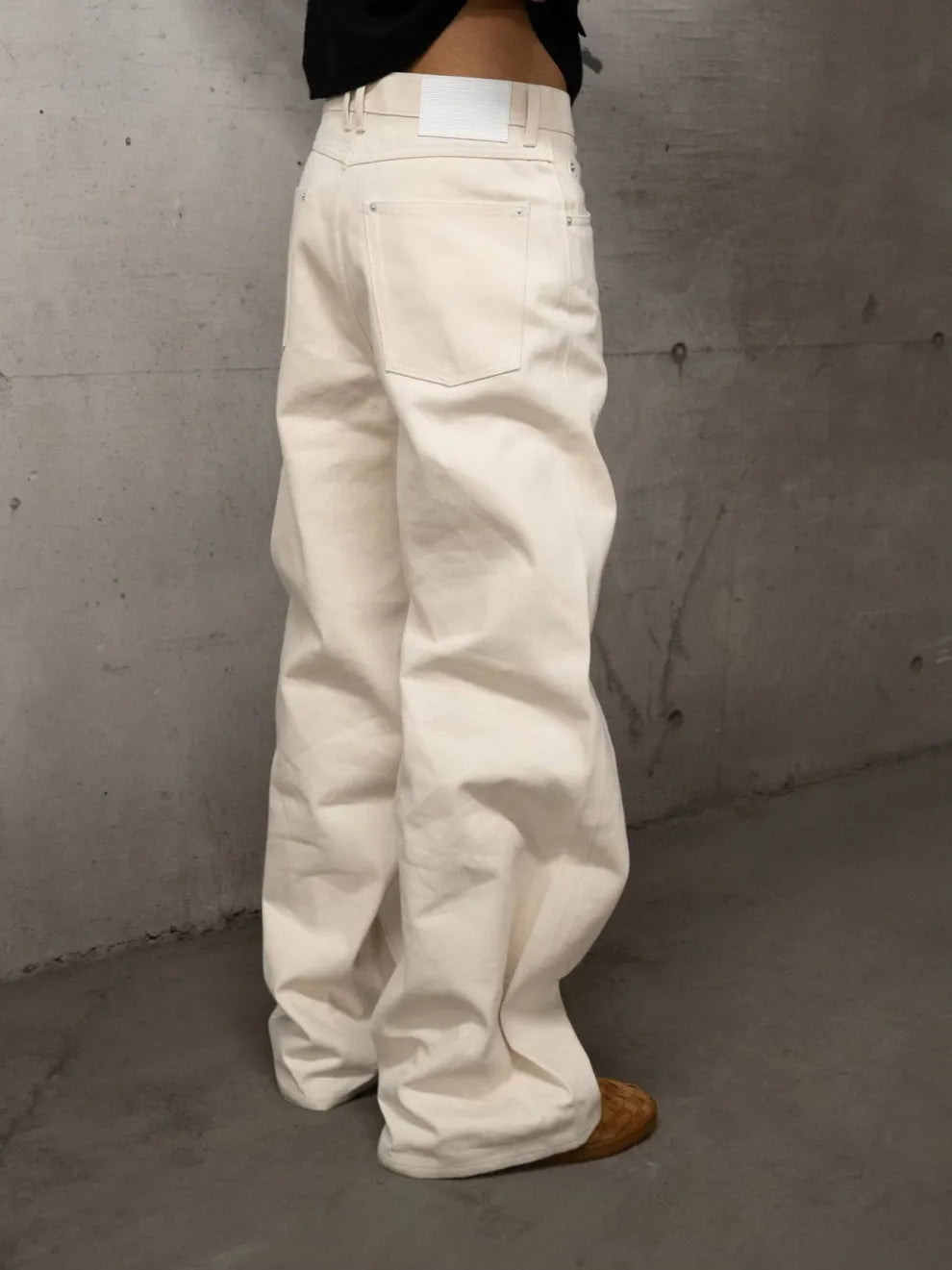 Wide Leg Raw Denim Jeans