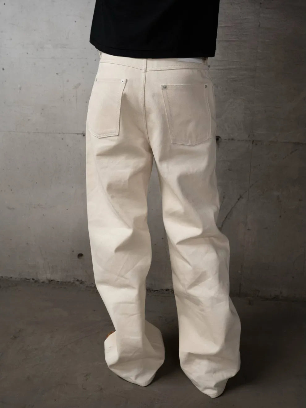 Wide Leg Raw Denim Jeans