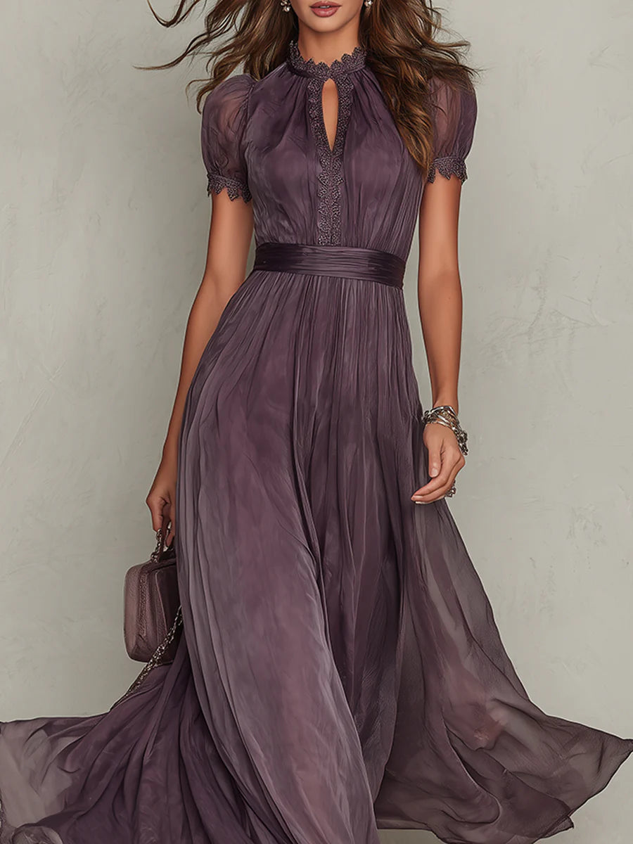Abito lungo elegante viola Flavia