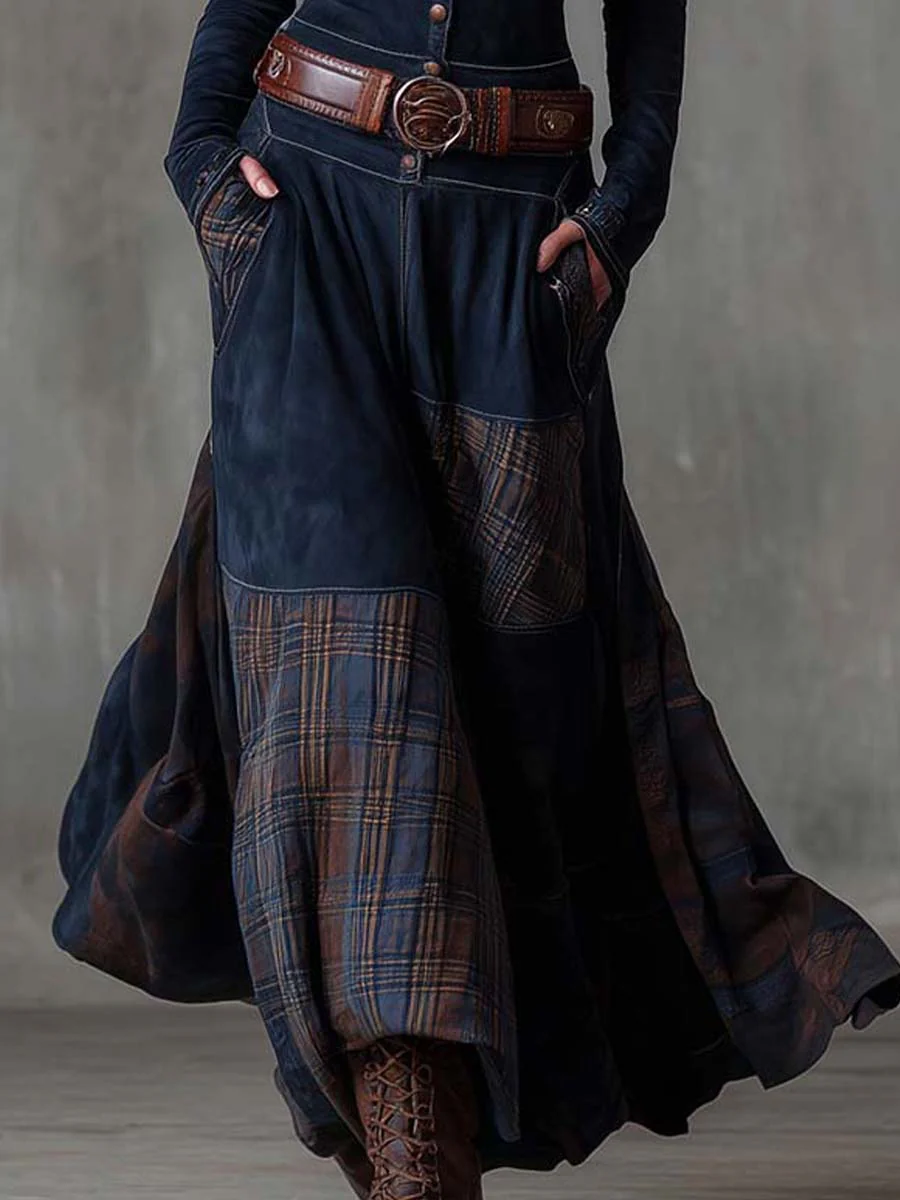 Iris | Maxi Suede Dress with Belt
