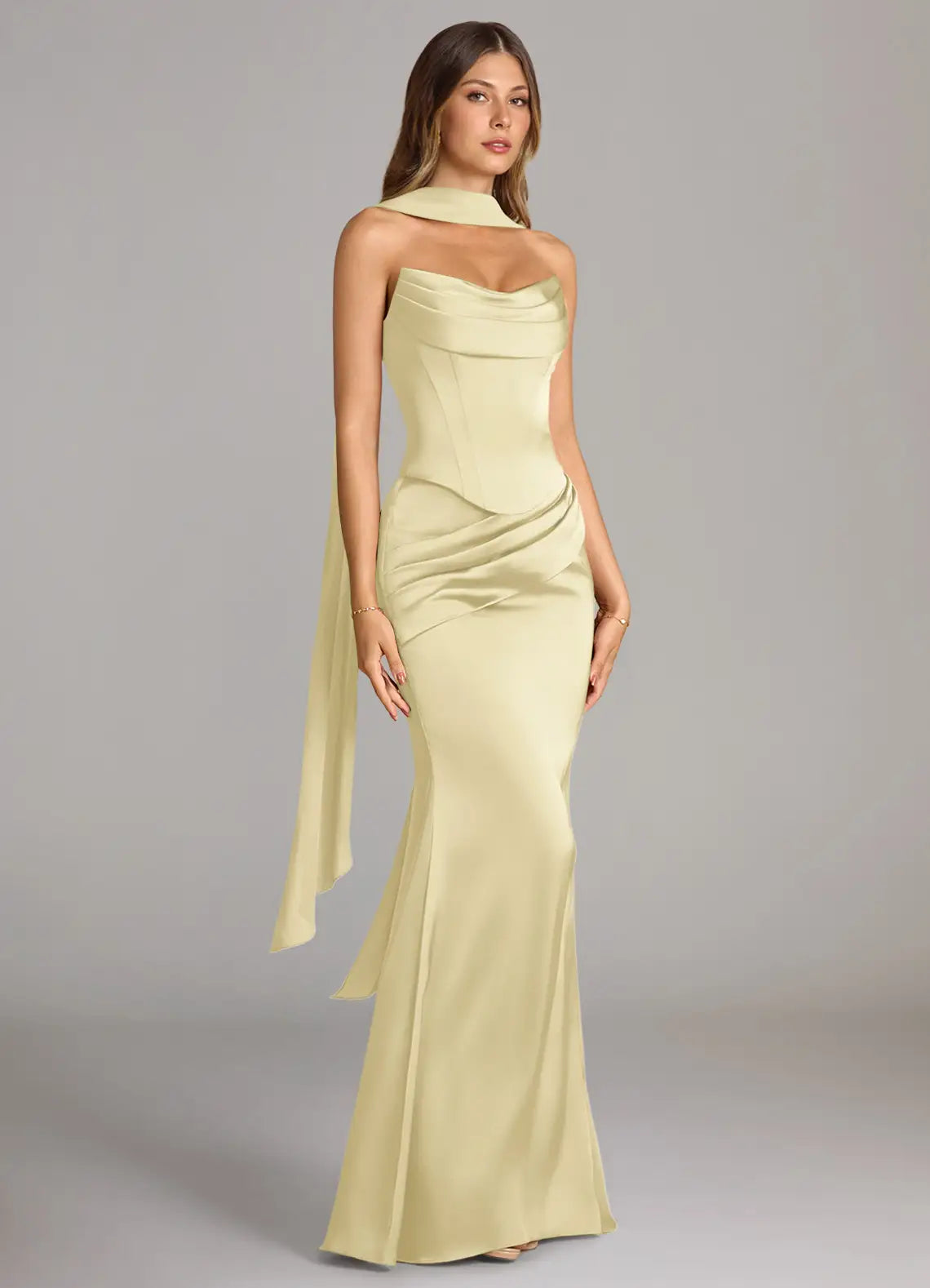 Golden Aura Maxi Dress
