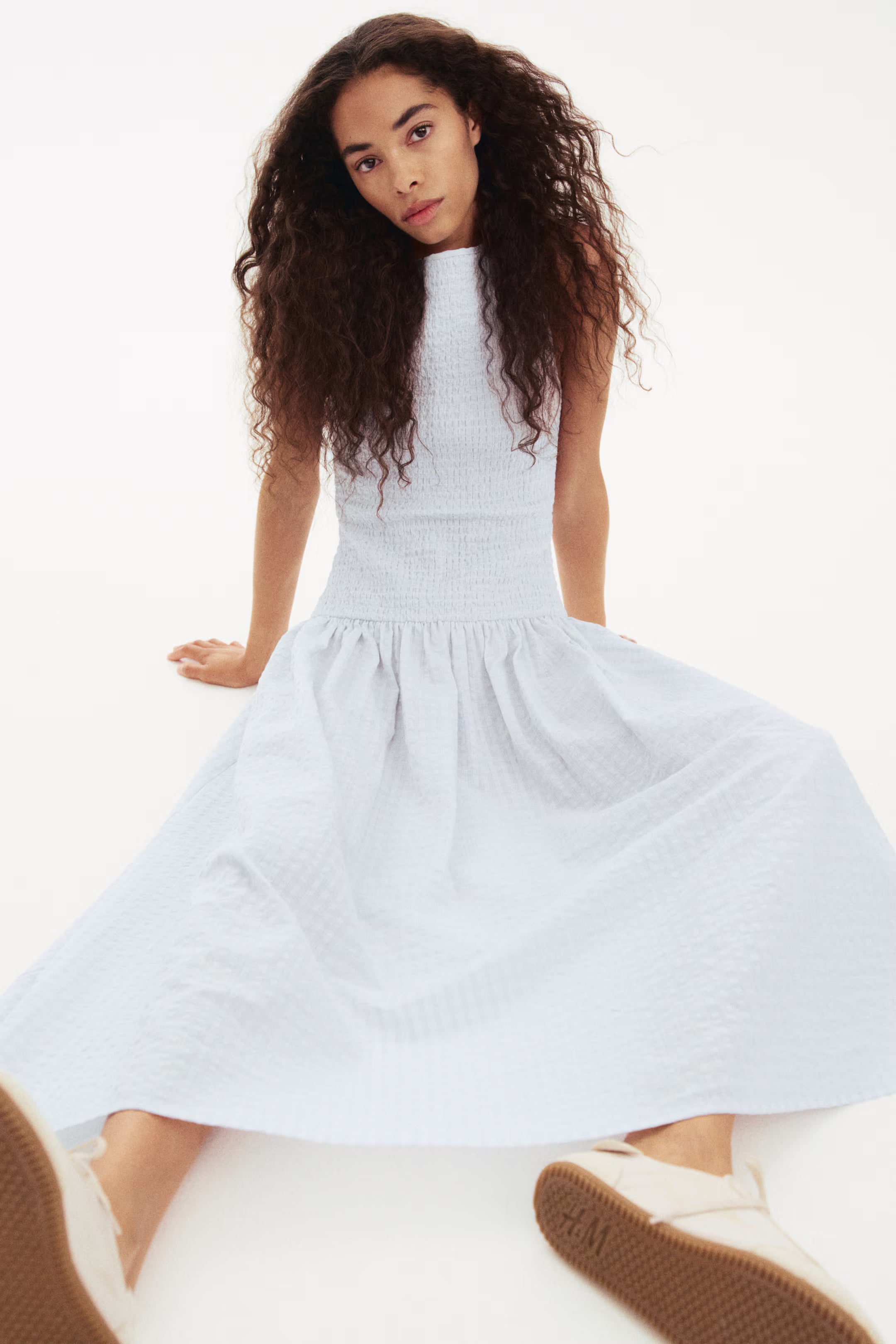 Smocked Seersucker Dress