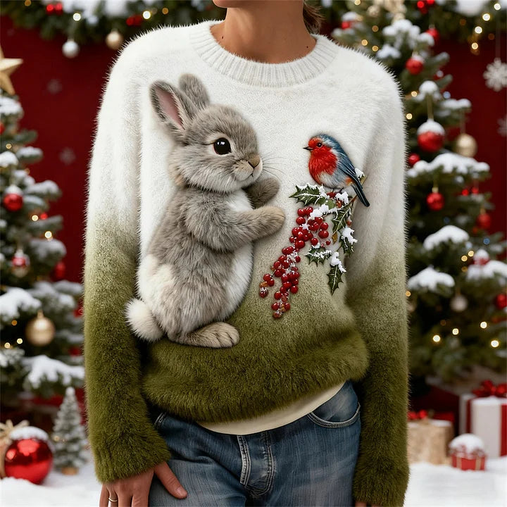 Frosted Bunny Christmas Pullover