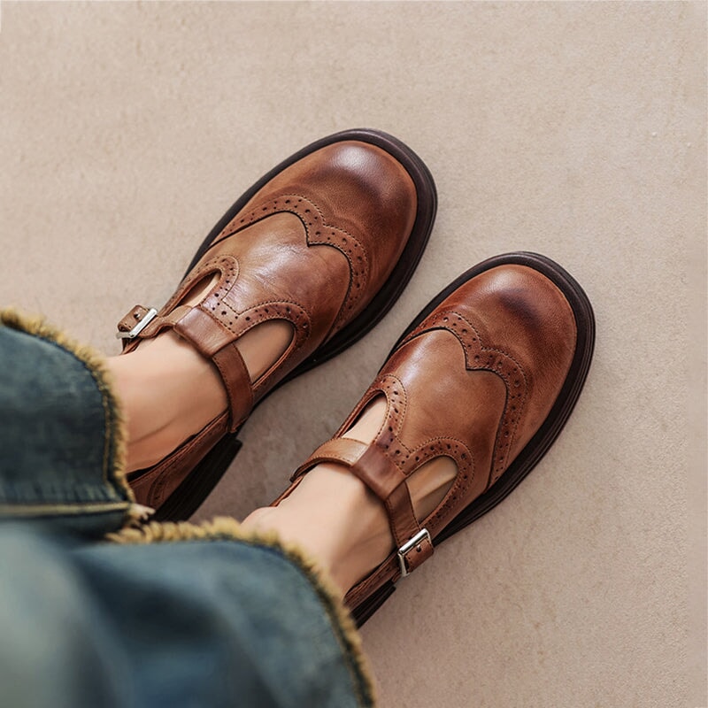 Celeste Retro Buckle Shoes