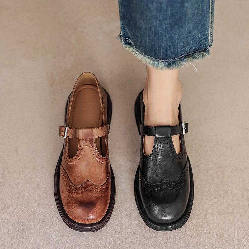 Celeste Retro Buckle Shoes
