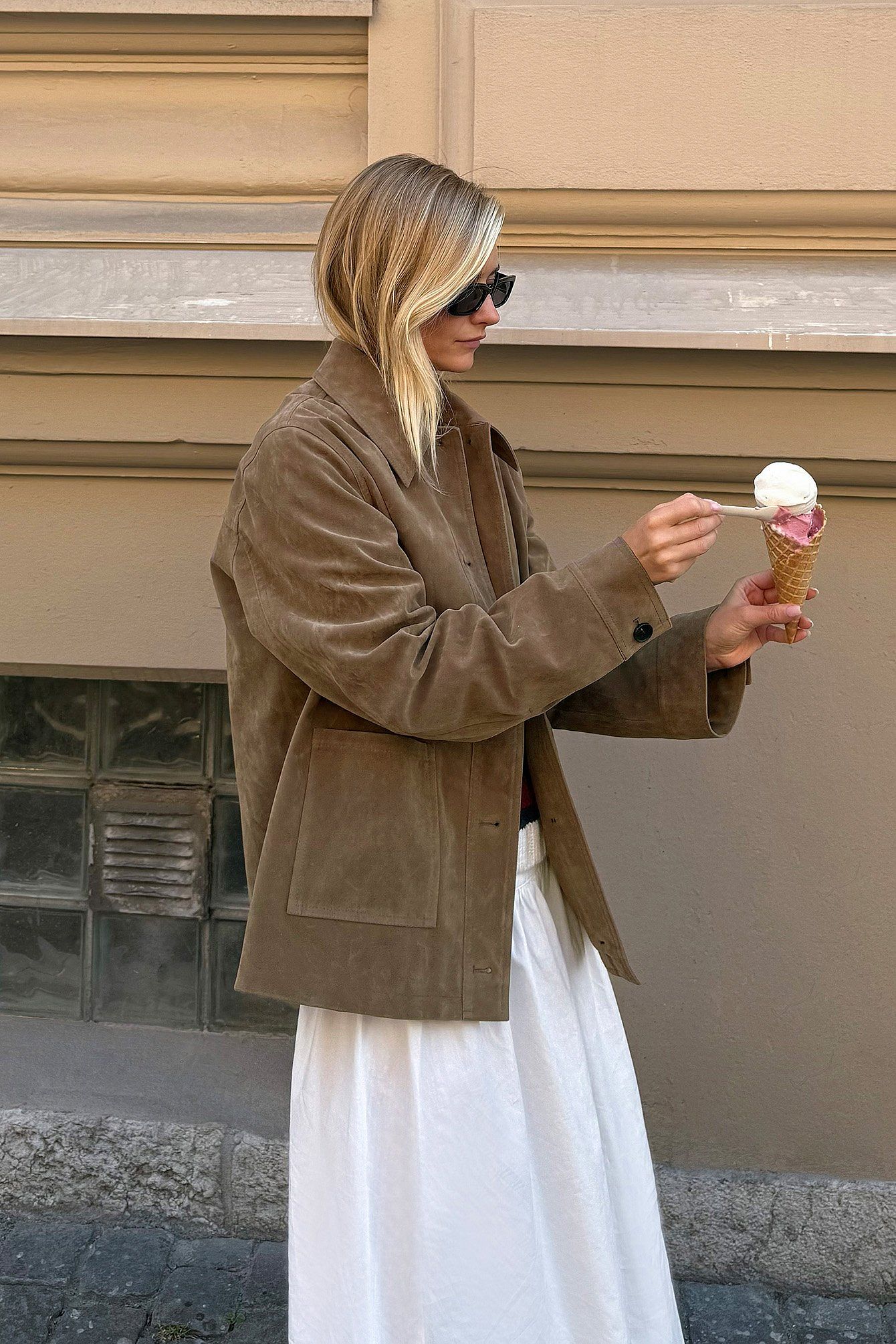 Faux Suede Pocket Jacket